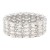 Stretch-Bracelets-.Silver-Clear-Rhodium