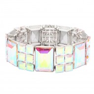 Stretch Bracelets. Silver AB Color