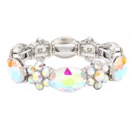 Stretch Bracelets. Silver AB Color