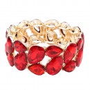 Stretch Bracelets. Gold with Blue