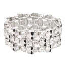 Stretch Bracelets. Gold Clear
