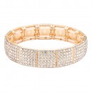 Stretch Bracelets. Silver Clear