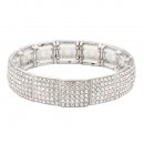 Stretch Bracelets. Silver Clear