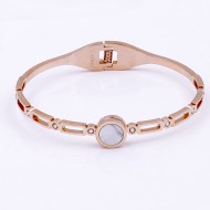 Stainless Steel With Rose Gold Plated Cuff Bracelets