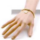 Stainless Steel  Gold Plated w. CZ Cuff Bracelets
