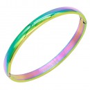 Gold Plated Stainless Steel Hinged Bangle Bracelets