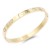 Gold-Plated-Crystal-w/.Heart-pattern-Stainless-Steel-Bangle-Gold