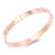 Rose-Gold-Plated-Crystal-w/.Heart-pattern-Stainless-Steel-Bangle-Rose Gold