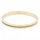 Gold Plated Bike Chain pattern Stainless Steel Hinged Bangle