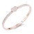 Rose-Gold-plated-Heart-with-Crystal-Stainless-Steel-Bangle-Rose Gold