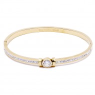 Gold Plated Stainless Steel With CZ Stone Bracelet