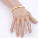 Gold Plated Stainless Steel With CZ Stone Bracelet