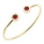 Gold-Plated-Stainless-Steel-With-Ruby-CZ-Cuff-Bracelets-Gold Ruby