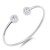 Stainless-Steel-With-Clear-CZ-Cuff-Bracelets-Rhodium Clear
