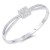 Silver-Plated-Stainless-Steel-with-square-X-Crystal-Bangle-Silver