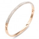 Gold Plated Stainless Steel with CZ stone Bangle