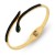 Gold-Plated-Stainless-Steel-Bangle-with-Black-Snake-CZ-Black