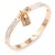 Rose-Gold-Plated-Stainless-Steel-Lock-Bangle-with-CZ-Rose Gold