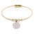 Gold-Plated-Stainless-Steel-W.Circle-Crystal-Charm-Bracelet-Gold