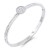 Silver-Plated-Stainless-Steel-Circle-Crystal-Bracelet-Silver