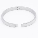 Rhodium Plated Stainless Steel Bangle