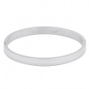 Rhodium Plated Stainless Steel Bangle