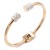 Rose-Gold-Plated-Stainless-Steel-Hinged-Bangle-with-CZ-Rose Gold