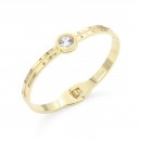 Gold Plated Stainless Steel Bangle Bracelets