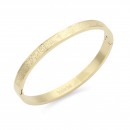 Gold Plated Stainless Steel Bracelet with Cross