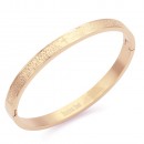 Gold Plated Stainless Steel Bracelet with Cross