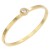 Gold-Plated-Stainless-Steel-With-Clear-CZ--Bracelets.-4MM-Width-Gold Clear