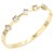 Gold-Plated-Stainless-Steel-With-Clear-Color-CZ-Bangle--Bracelets-Gold Clear