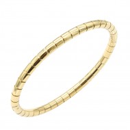 Gold Plated Stainless Steel Bangle Bracelet Oval 6 CM by 5 CM Diameter