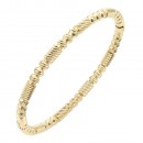 Gold Plated Stainless Steel Bangle Bracelet. Oval 6 CM by 5 CM Diameter