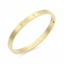 Stainless Steel Hinged Bangle Bracelets 6mm Width