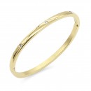 Rose Gold Plated Stainless Steel Hinged Bangle Bracelets 4mm Width