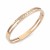 Rose-Gold-Plated-Stainless-Steel-Hinged-Bangle-Bracelets-6mm-Width-Rose Gold