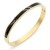 Gold-Plated-Stainless-Steel-Black-Color-Hinged-Bangle-Bracelets-6mm-Width-Black
