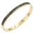 Gold-Plated-Stainless-Steel-With-Black-Color-CZ-Bangle-Bracelets-Gold Black