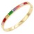 Gold-Plated-Stainless-Steel-With-Multi-Color-CZ-Bangle-Bracelets-Gold Multi-Color