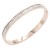 Rose-Gold-Plated-Stainless-Steel-With-Clear-CZ--Bangle-Bracelets-Rose Gold Clear