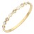 Gold-Plated-Stainless-Steel-with-White-Color-Enamel-Heart-Bracelets-Gold White