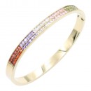 Stainless Steel With Multi Color Stone Bracelets