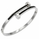 Gold Plated Stainless Steel Hinged Bangle Bracelets.