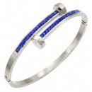 Gold Plated Stainless Steel Hinged Bangle Bracelets.