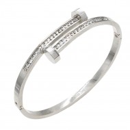 Stainless Steel Hinged Bangle Bracelets.