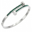 Gold Plated Stainless Steel Hinged Bangle Bracelets.