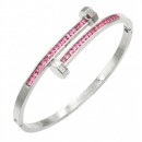 Gold Plated Stainless Steel Hinged Bangle Bracelets.