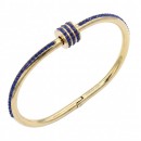 Stainless Steel Black Color Hinged Bangle Bracelets.