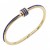 Gold-Plated-Stainless-Steel-Blue-Color-Hinged-Bangle-Bracelets.-Gold Blue